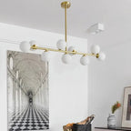 Malin – Scandinavian Frosted Glass Dining Table dimmable LED Pendant Lamp Lampasa.com