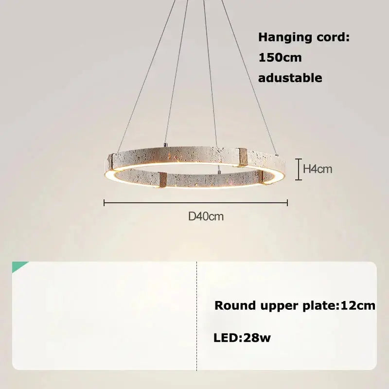 Arvid – Dimmable LED Pendant Light with Natural Stone Design for Modern Interiors Monalume.com