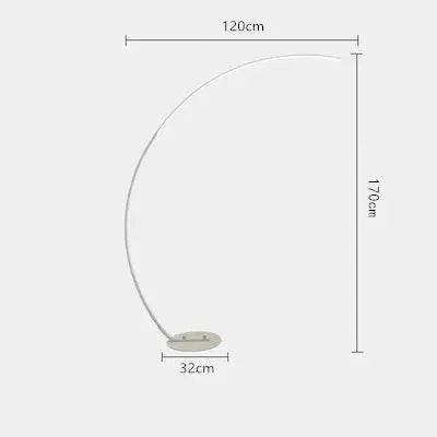 Nils – Modern Scandinavian Arc-Shaped Dimmable LED Floor Lamp Lampasa.com