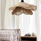 Kirsten – Hand-Knitted Wabi-Sabi Hemp Rope LED Pendant Light for Natural, Rustic Decor Monalume
