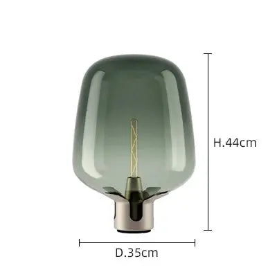 Jens – Modern Italian Blown Glass LED Table Lamp with Sleek Design Monalume