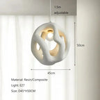 Misaki – Unique Handmade Japanese Wabi-Sabi LED Pendant Light for Tranquil, Minimalist Interiors Monalume