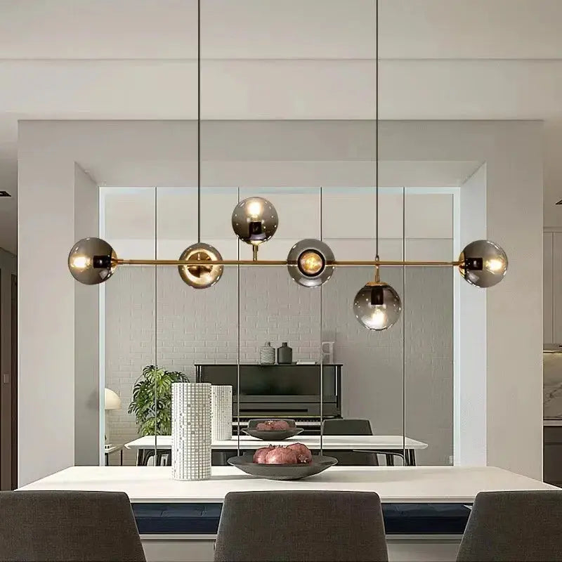 Iida – Scandinavian Glass LED Pendant Lamp for Clean, Elegant Lighting Monalume