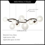 Leif – Modern Glass Ball LED Pendant Light for Dining Tables and Bars Monalume.com