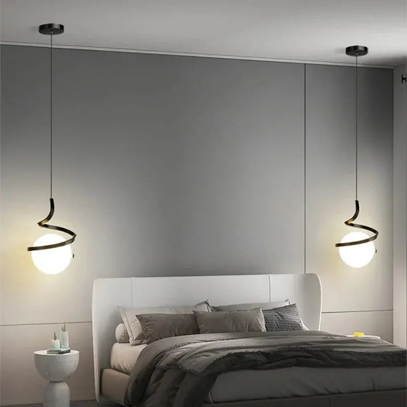 Lunvar – Sophisticated Nordic LED Dimmable Bedside Pendant Lamp Lampasa.com