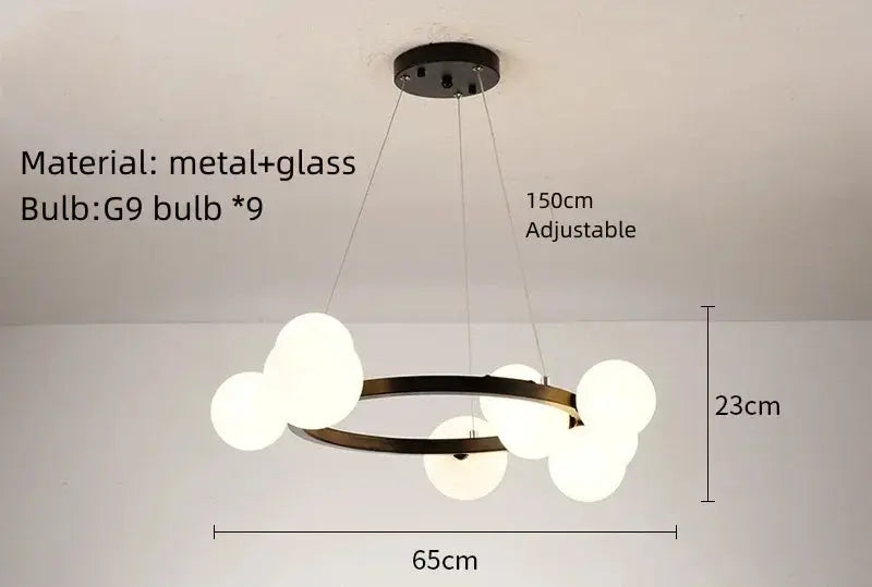 Sten - Modern Artistic Glass Ball LED Pendant Lamp Lampasa.com