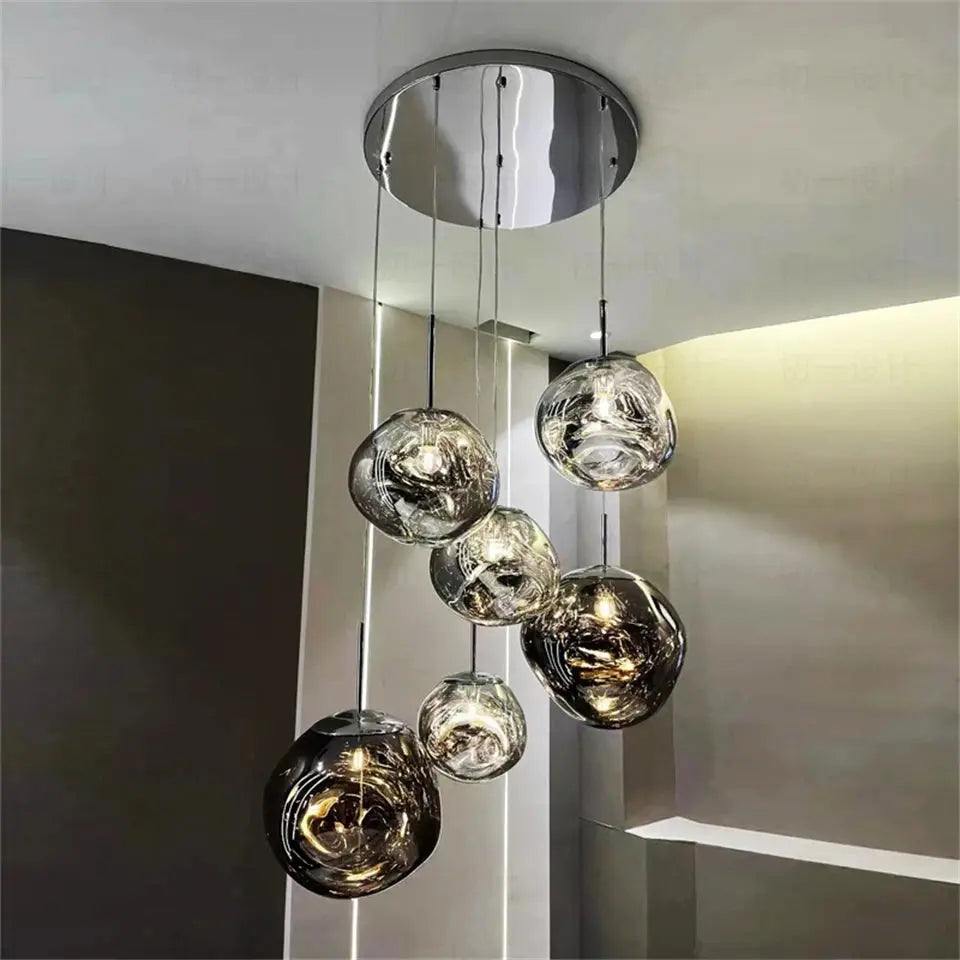 Elna – Modern Lava-Inspired Nordic LED PVC Ball Pendant Lamp for Bold, Stylish Lighting Monalume