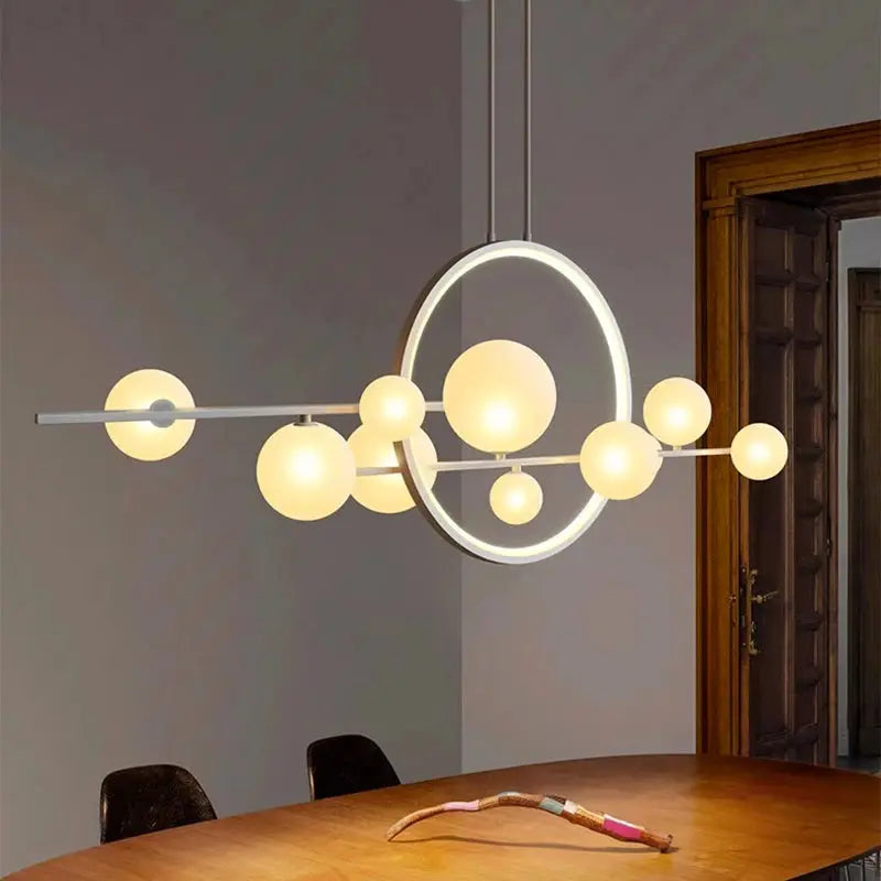 Nenna – Modern LED Pendant Light with Metal and Glass Design for Dining Tables and Bars Monalume.com