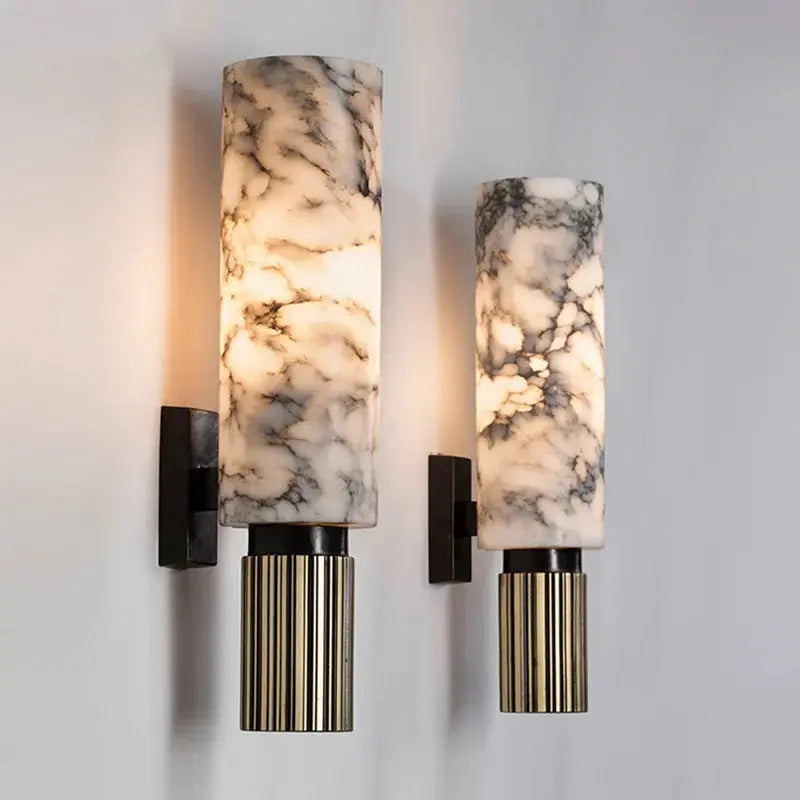 Maja – Modern Luxury LED Wall Lamp with Natural Marble Accent Monalume