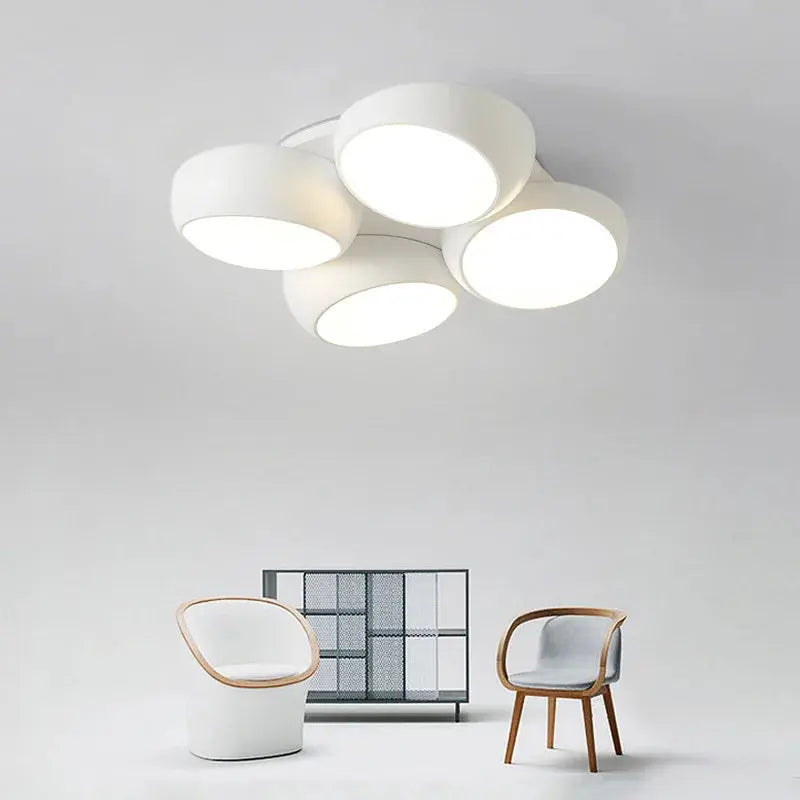 Lykke – Nordic Honeycomb Style LED Ceiling Lamp for Modern, Geometric Lighting Monalume