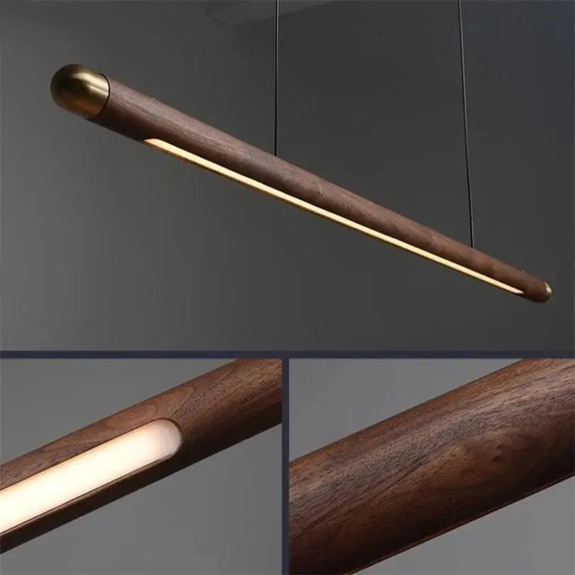 Nanne – Walnut Wooden Dining and Bar LED Pendant Lamp for Warm, Stylish Spaces Monalume