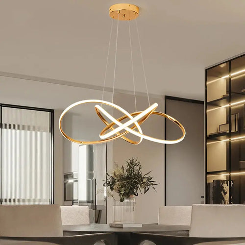 Ashild – Nordic Modern Geometric Line Dimmable LED Pendant Lamp for Sleek Interiors Monalume
