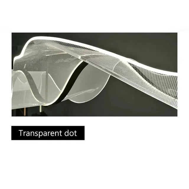 Erik – Dimmable Nordic LED Pendant Light with Creative Long Wave Design for Dining Tables and Bars Monalume.com