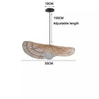 Greta – Handwoven Retro Rattan LED Pendant Light for Cozy Vintage Interiors Monalume