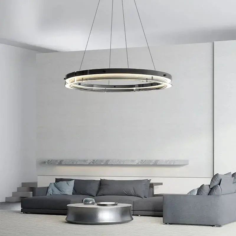 Espen – Modern Glass Circle Dimmable LED Pendant Lamp for Sleek Lighting Monalume