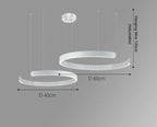 Alberte – Modern Luxury C-Ring Dimmable LED Pendant Lamp Monalume