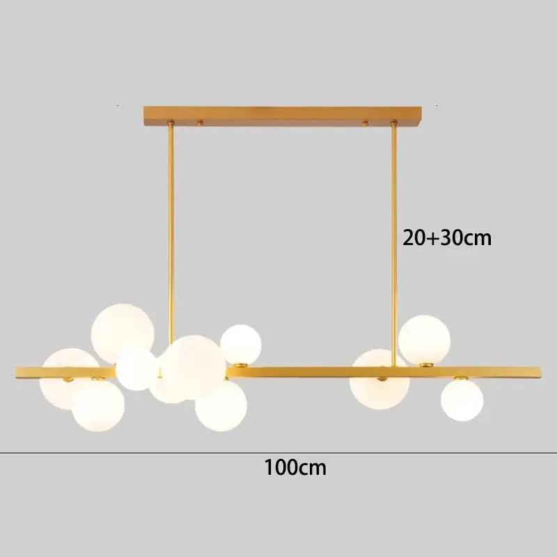 Alvin – Modern LED Pendant Light with Metal and Glass Design for Dining Tables and Bars Monalume.com