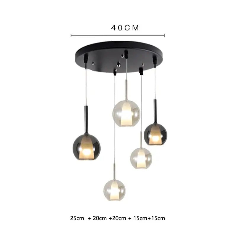 Odin – Luxury Elegant Glass Ball LED Pendant Lamp for Sophisticated Interiors Monalume