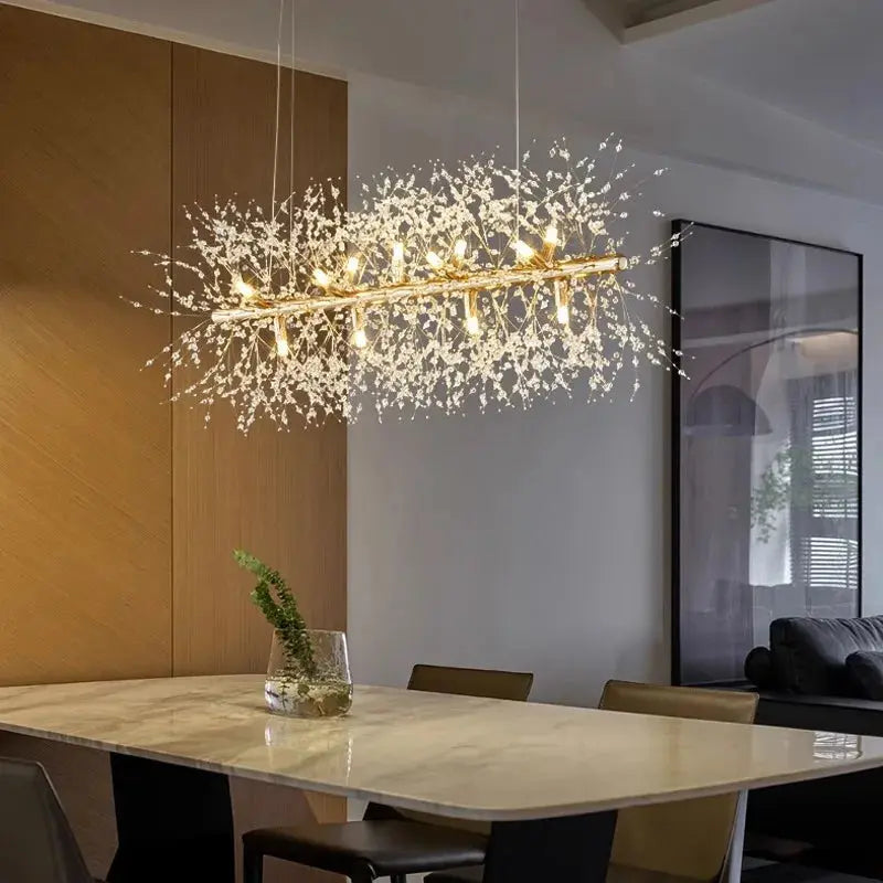 Aurelia – Modern Crystal Dandelion Dimmable LED Pendant Lamp Lampasa.com