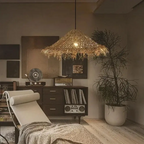 Henrick – Handmade Rattan LED Pendant Light for Natural and Boho Interiors Monalume.com