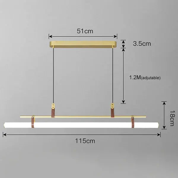 Nilsson – Dimmable Modern LED Pendant Light with Long Tube Design for Dining Tables and Bars Monalume.com