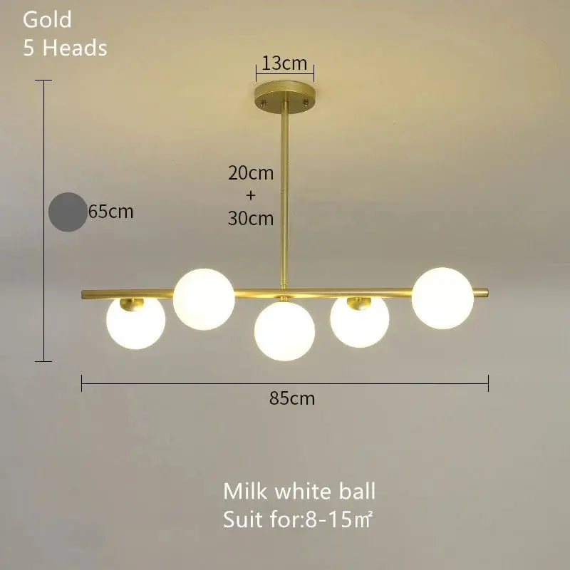 Edvin – Modern Glass Ball LED Pendant Light for Dining Tables and Bars Monalume.com