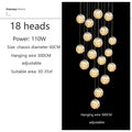 Axelle – Modern Dimmable LED Glass Ball Staircase Chandelier for Elegant Lighting Monalume
