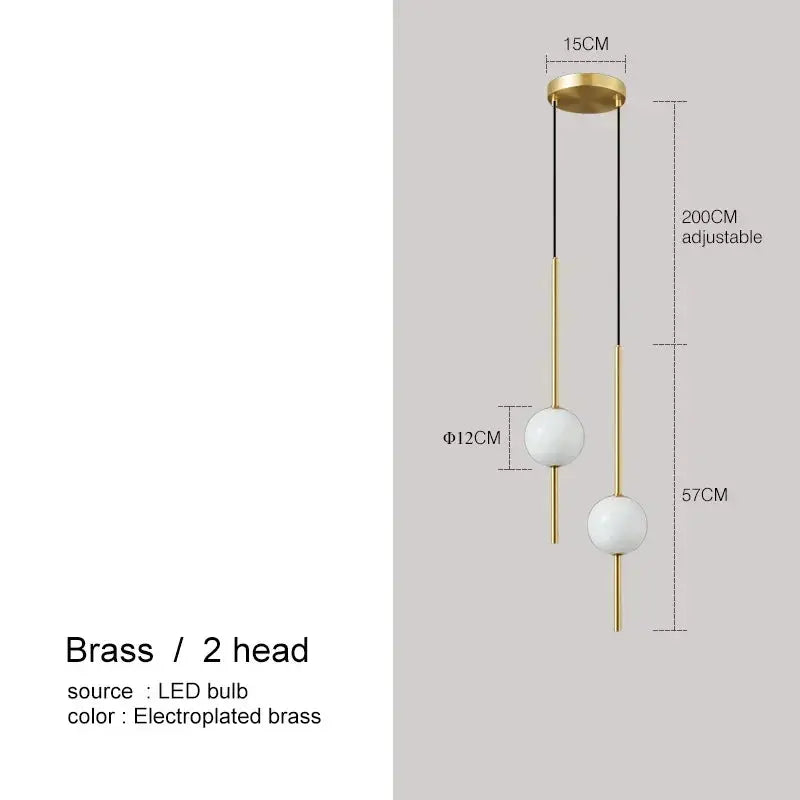Vornel – Unique Minimalist Frosted Glass Bedside/ corner LED Pendant Lamp Lampasa.com