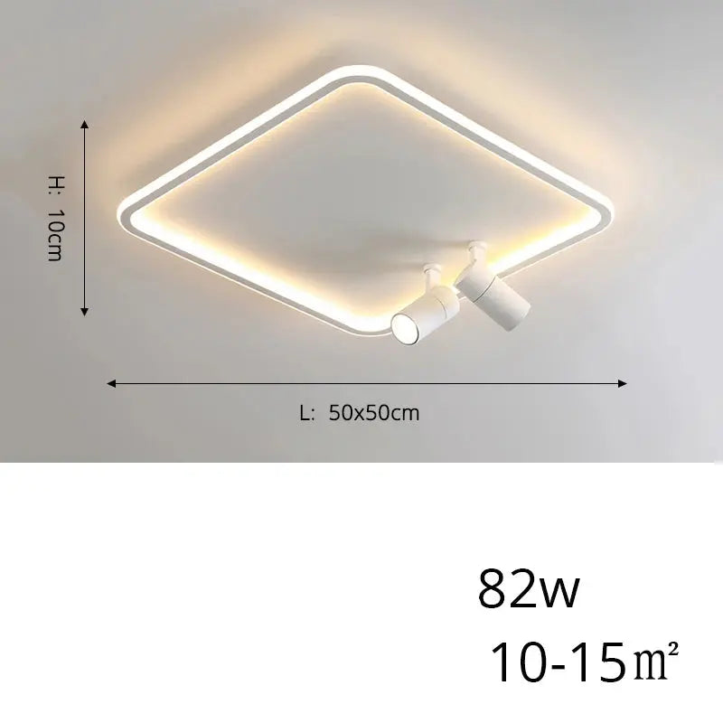Alva – Modern Dimmable LED Ceiling Lamp with Adjustable Spotlights for Versatile Lighting Monalume