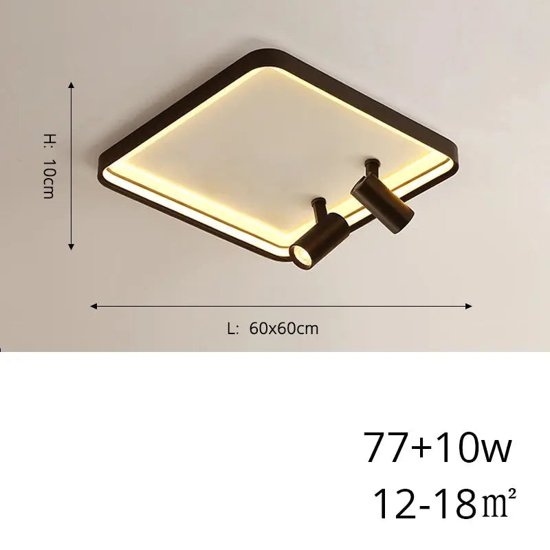 Sigrid – Nordic Minimalist LED Ceiling Lamp with Adjustable Spotlight for Modern Spaces Monalume