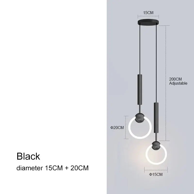 Myntor – Unique Modern LED Ring Bedside/ Corner Pendant lamp Lampasa.com