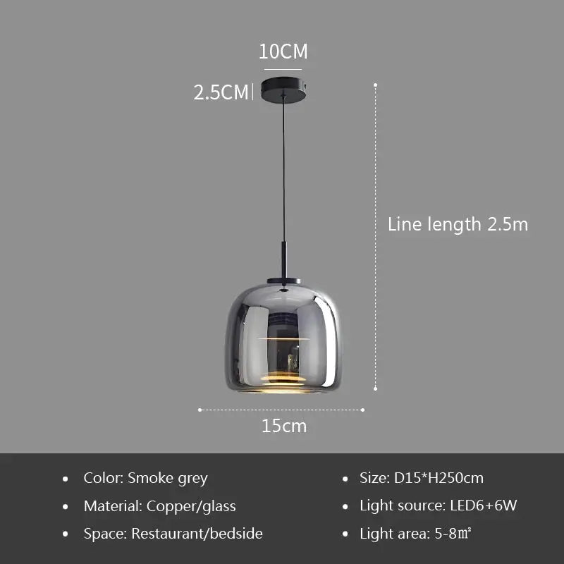 Hilda – Modern Luxury LED Glass Pendant Lamp for Elegant Interiors Monalume