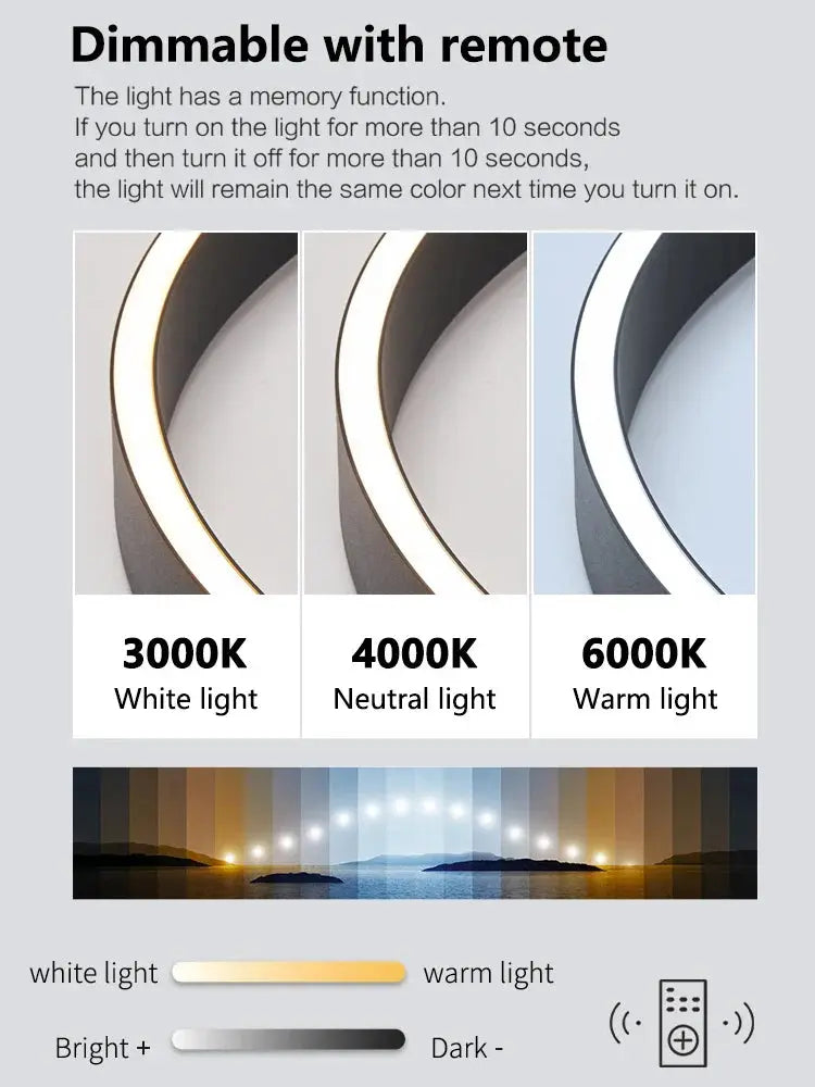 Alberte – Modern Luxury C-Ring Dimmable LED Pendant Lamp Monalume