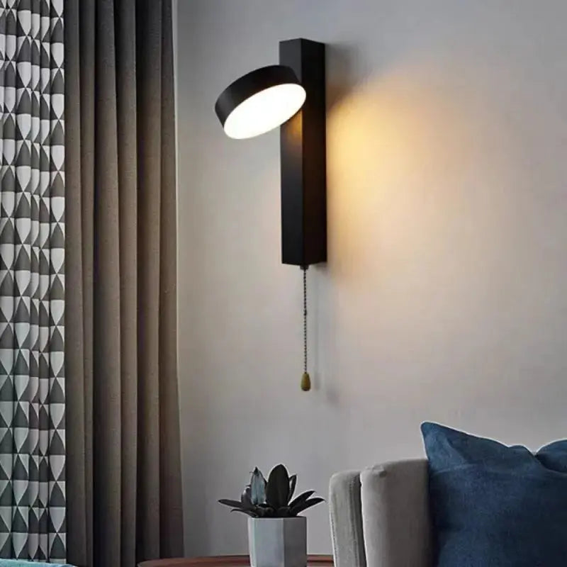 Fenrik – Minimalist Pull Switch Rotatable LED Wall Lamp Lampasa.com