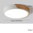 Aren – Modern LED Ceiling Lamp with Wooden Edge for Warm, Stylish Lighting Monalume