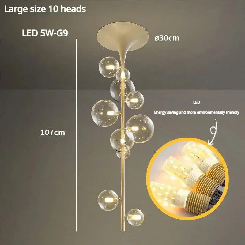 Alfred – Modern Minimalist LED Pendant Light with Glass Ball Design for Ceilings Monalume.com