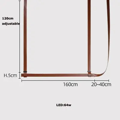 Verdandi – Minimalist Dimmable LED Pendant Light with Leather Belt Design for Dining Tables and Bars Monalume.com