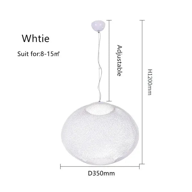 Agnes – Dimmable LED Pendant Light with Modern Metal Mesh Design Monalume.com