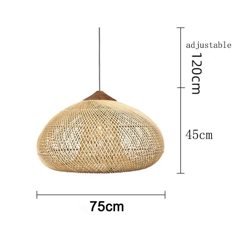 Ronja – High-Quality Handmade Rattan LED Pendant Light for Natural, Cozy Interiors Monalume