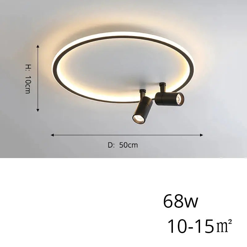 Alva – Modern Dimmable LED Ceiling Lamp with Adjustable Spotlights for Versatile Lighting Monalume