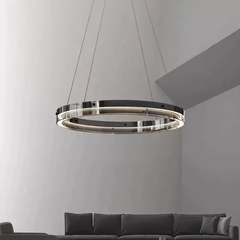 Espen – Modern Glass Circle Dimmable LED Pendant Lamp for Sleek Lighting Monalume
