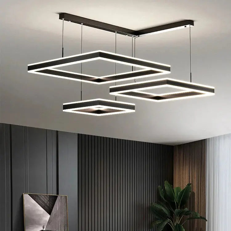 Zerel – Scandinavian Elegant Modern Square Dimmable LED Pendant Lamp Lampasa.com