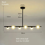 Edvin – Modern Glass Ball LED Pendant Light for Dining Tables and Bars Monalume.com