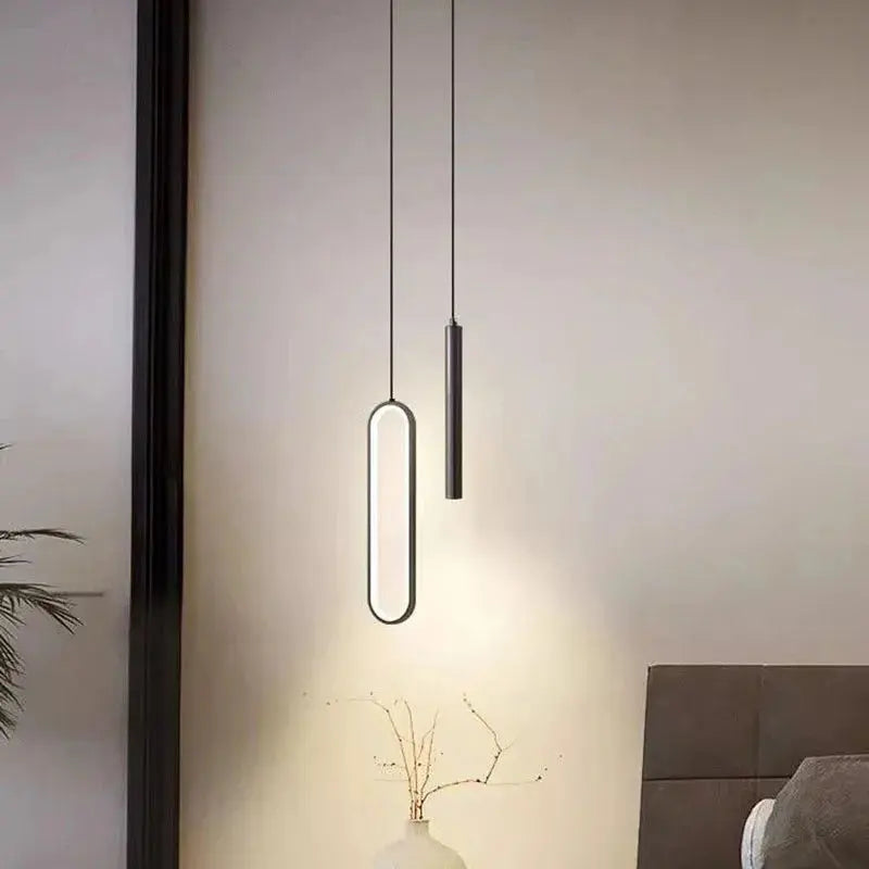 Ovrin – Modern Minimalist Oval & Spot LED Pendant Lamp Lampasa.com
