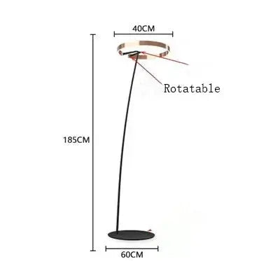 Alberte – Modern Luxury Dimmable LED Ring Floor Lamp Series Lampasa.com