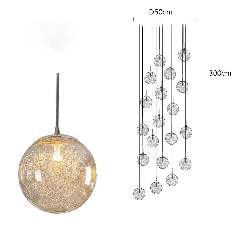 Celestia – Luxury Modern Dimmable LED Staircase Chandelier Lampasa.com