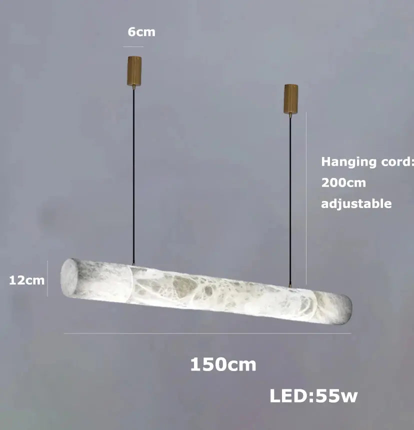 Hasteinn – Dimmable LED Pendant Light with Creative Marble Tube Design for Dining Tables and Bars Monalume.com