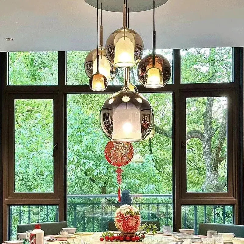 Odin – Luxury Elegant Glass Ball LED Pendant Lamp for Sophisticated Interiors Monalume