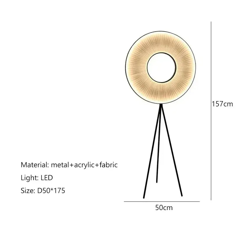Liora - Scandinavian Pleated Fabric Floor Lamp Lampasa.com