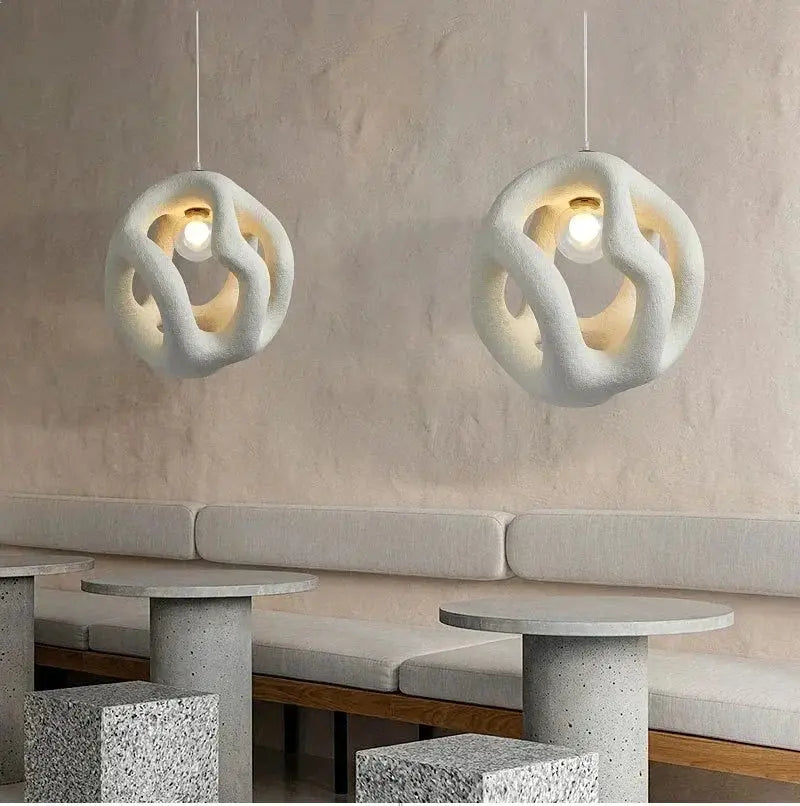 Misaki – Unique Handmade Japanese Wabi-Sabi LED Pendant Light for Tranquil, Minimalist Interiors Monalume